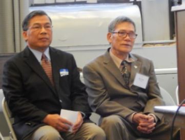 Howard Phengsomphone, executive director of the Lao Association of Connecticut, and Ban Tran.