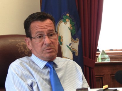 Gov. Dannel P. Malloy in his office after the legislative session ended in June.