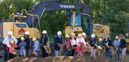 Students and staff break ground this year on a new magnet school in Bloomfield, The Museum Academy.