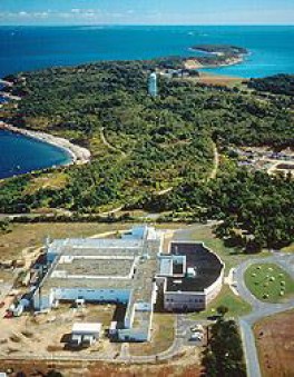 An aerial view of Plum Island