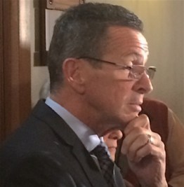 Gov. Dannel P. Malloy comments after meeting with legislative leaders Tuesday.