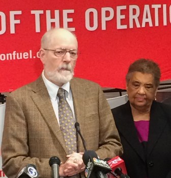 Economist Roger Colton and Patricia Wrice, executive director of Operation Fuel.