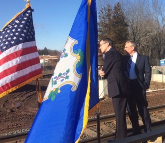 Gov. Dannel P. Malloy and Transportation Commissioner James Redeker at an event last week promoting transportation investments.