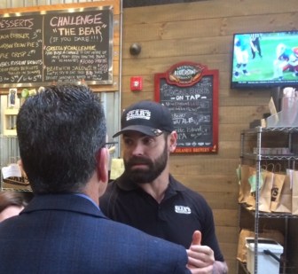 Jamie McDonald and the governor. 