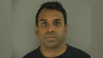 Ravi Shankar's mug shot from an arrest in Middletown earlier this year