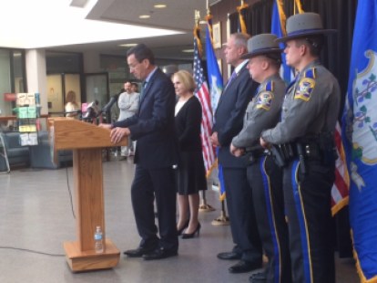 Gov. Dannel P, Malloy announcing preliminary crime statistics for 2015