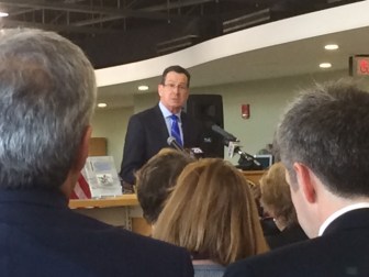 Gov. Dannel P. Malloy in Bloomfield.
