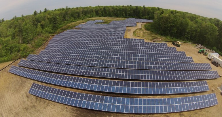 A shared solar field in Rehoboth, Mass. Investment in the concept is heavy in that state.