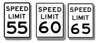 speed limit signs shadow