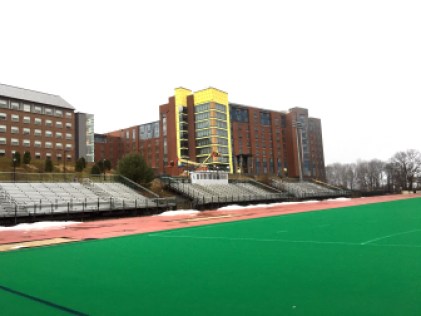 NextGen Residence Hall, which remains under construction until this summer, will be the home of eight living and learning communities at the University of Connecticut, including ScHOLA2RS House. 