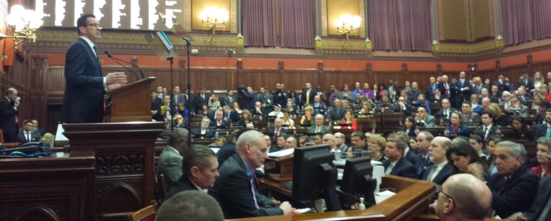 Gov. Dannel Malloy delivers his call for budget cuts to the General Assembly last week.