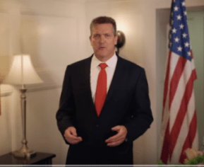 August Wolf in the campaign video announcing his candidacy.