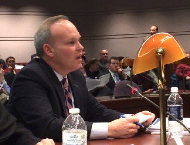 Scott A. Jordan, UConn's chief financial officer, testifies before the Appropriations Committee.