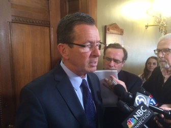 Gov. Dannel P. Malloy after meeting with legislative leaders Wednesday.
