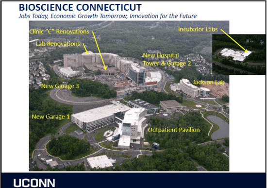 Recently completed construction at UConn Health