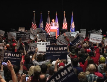 Donald J. Trump in Hartford for an April rally.