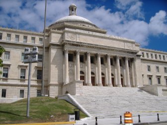 The Puerto Rican state legislature's headquaraters in San Juan. It is also known as the Palace of Laws.