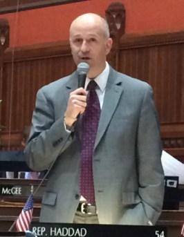 Rep. Gregory Haddad speaks on the affirmative consent bill.