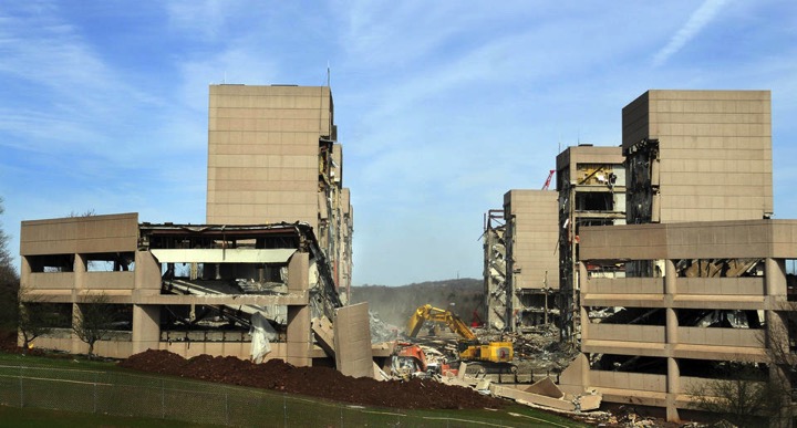 Demolition of the former Aetna complex in Middletown.
