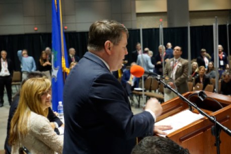 Dan Carter accepts the GOP endorsement for U.S. Senate.