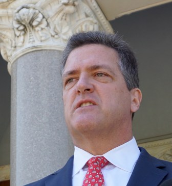 August Wolf as he announced his petition drive to qualify for a primary.