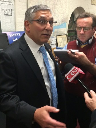 Senate Minority Leader Len Fasano reacts to the Democrats' budget.