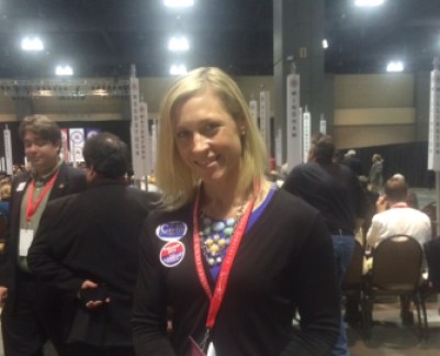 An early volunteer, Susan Hatfield of Pomfret, is a Trump delegate.