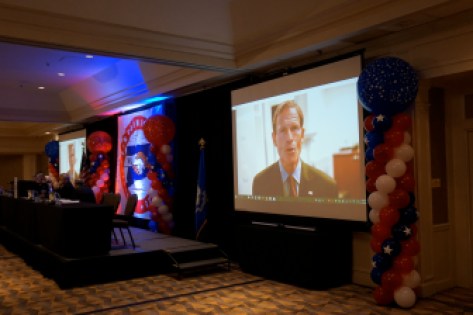 Richard Blumenthal appeared by video, then made a live appearance.