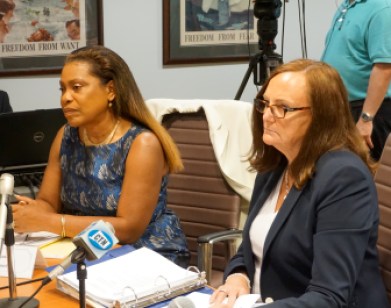 Barbara Housen, chief counsel, and Carol Carson, executive director, of the Office of State Ethics.
