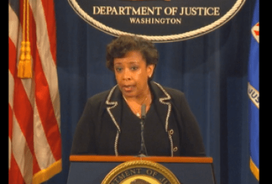 U.S. Attorney General Loretta Lynch announces antitrust lawsuits against mergers involving two Hartford insurers.