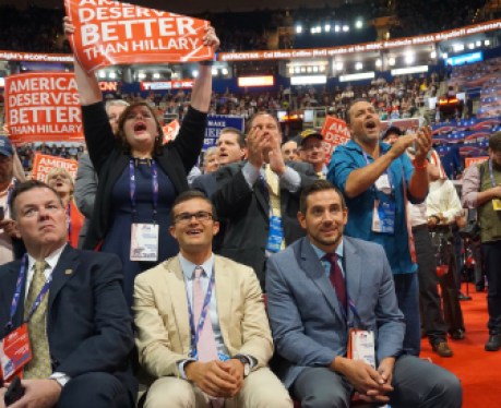 State Rep. John H. Frey, State Sen. Art Linares and state Republican Chair J.R. Romano.