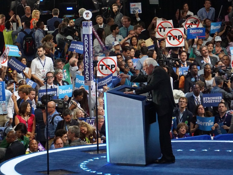 Bernie Sanders urging unity.