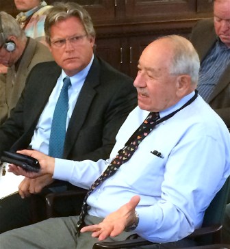 Sens. Ted Kenned Jr., D-Branford, and Steve Cassano, D-Manchester.