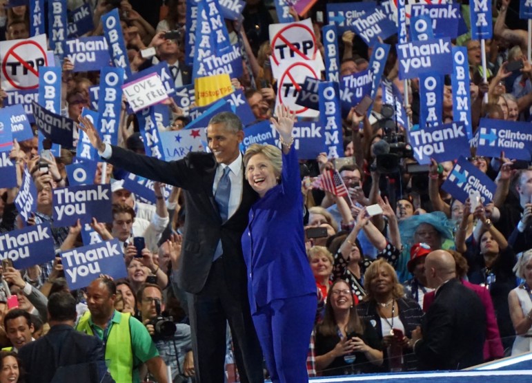 Barack Obama and Hillary Clinton.