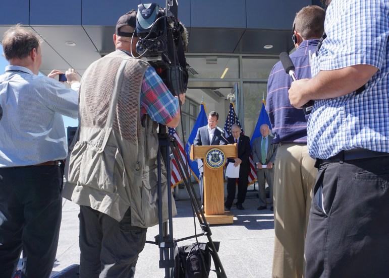 Gov. Dannel P. Malloy released his economic-development assessment in New Haven.