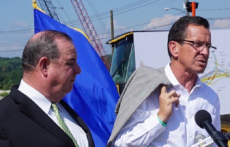 From right, Gov. Dannel P. Malloy and Waterbury Mayor Neil M. O'Leary.