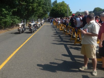 More than 1,000 people lined up before doors opened at Donald Trump's rally in Fairfield Friday.
