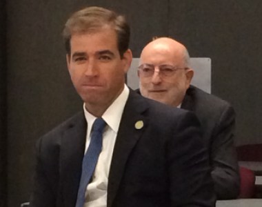 Hartford Mayor Luke Bronin and Corporation Counsel Howard Rifkin