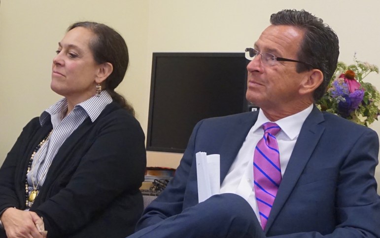 DCF Commissioner Joette Katz and Gov. Dannel P. Malloy.
