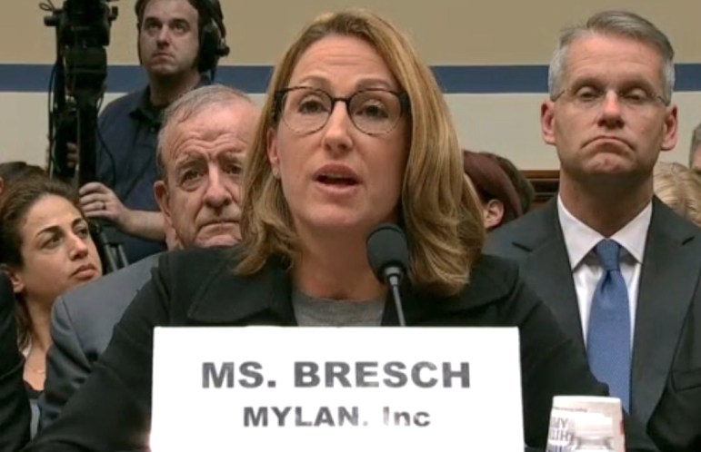 Mylan chief executive Heather Bresch testifies before the House Committee on Oversight and Government Reform Wednesday.