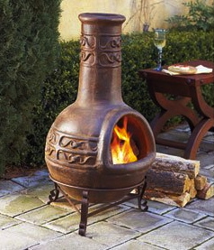A chiminea.