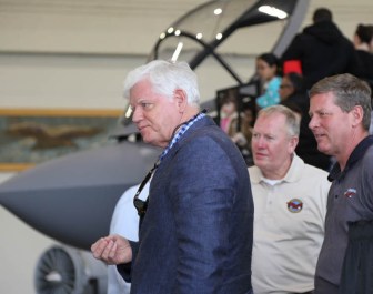 U.S. Rep. John Larson at Pratt & Whitney.
