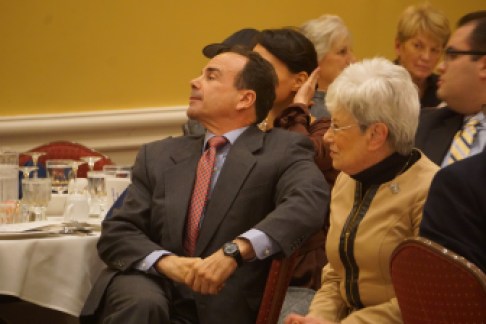 Mayor Joe Ganim and Lt. Gov. Nancy Wyman.