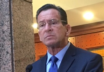 Gov. Dannel P. Malloy discusses his upcoming state budget proposal with reporters.