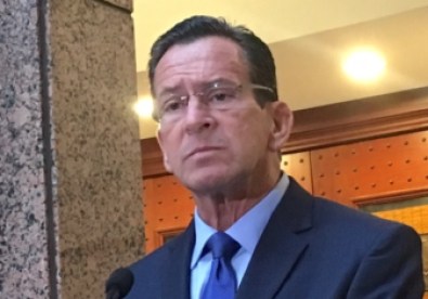 Gov. Dannel P. Malloy discusses his upcoming state budget proposal with reporters.