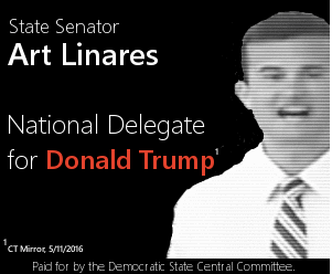 A Connecticut Democratic Party ad against Art Linares.