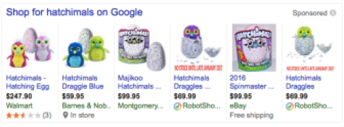 The vigorous online market for Hatchimals.