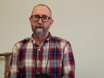 This is a picture of Jeff Watson, who tries to nudge people who have overdosed toward recovery.