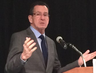 Malloy speaks to members of the Council of Small Towns.