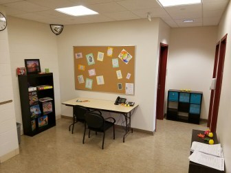 The school-based health center at Kelly Middle School in Norwich. The center is run by United Community & Family Services, a Norwich community health center, and provides mental health care.